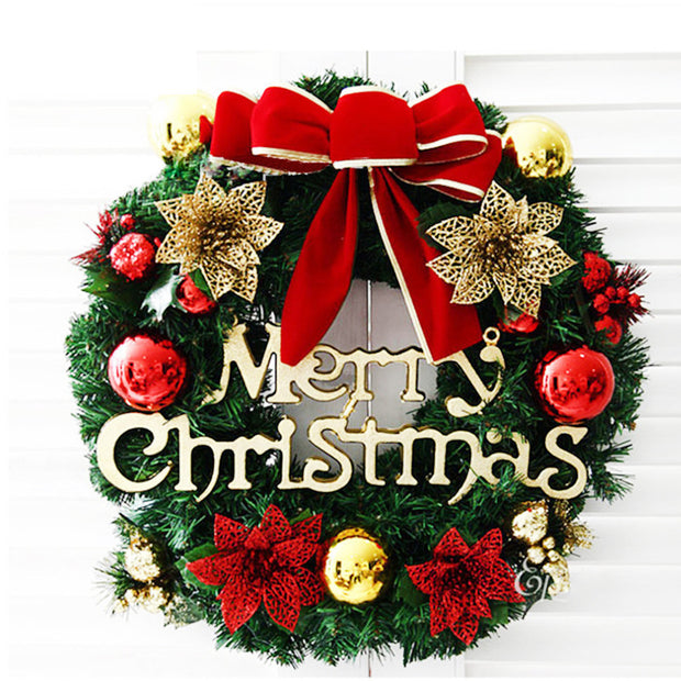 Christmas wreath American 30CM decorative door hanging new pendant rattan wreath 40CM garden layout - Modiniva LLC