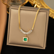 Assorted Vintage Pendant Necklaces & Earrings [XLH1231] Green Diamond Necklace Gold Jewelry & Watches