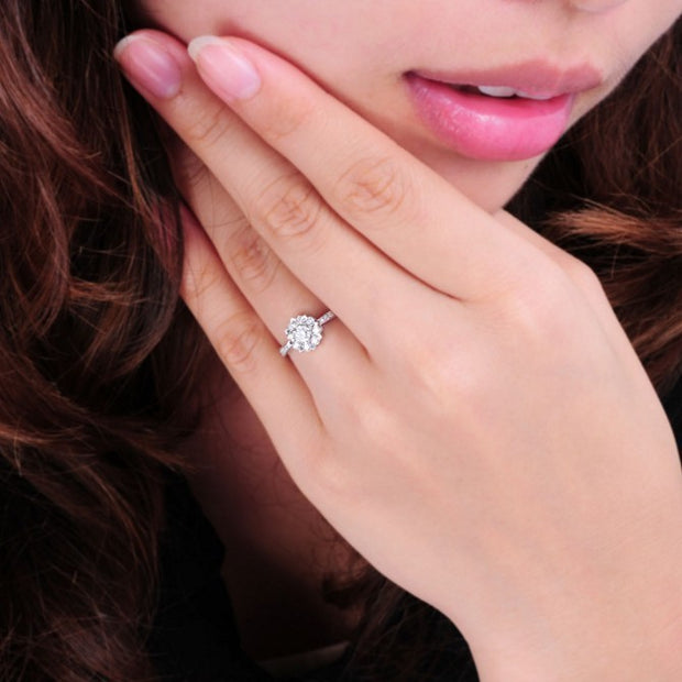 Diamond Zircon Ring