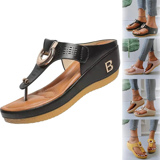 Comfort and Style with Orthopedic Low-Wedge Sandals