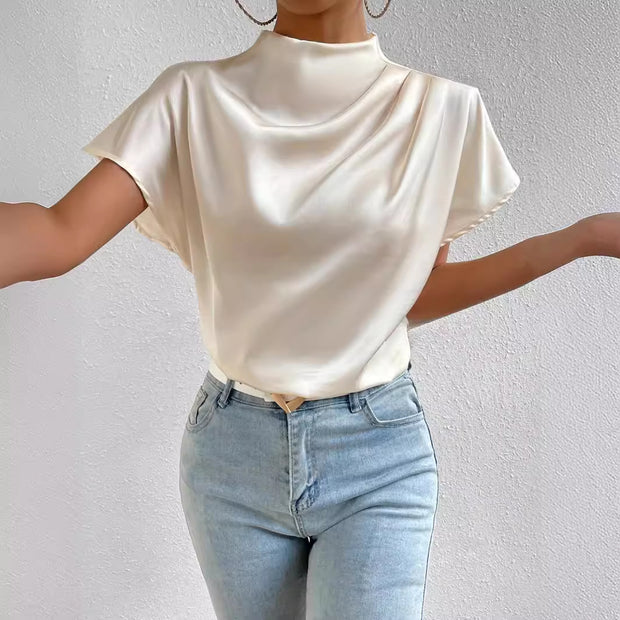 Round Neck Solid Color Loose Women's Tops Women's Clothing