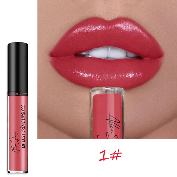 Allen Shaw Red Lip Glaze Cream Lip gloss Health, Beauty & Hair