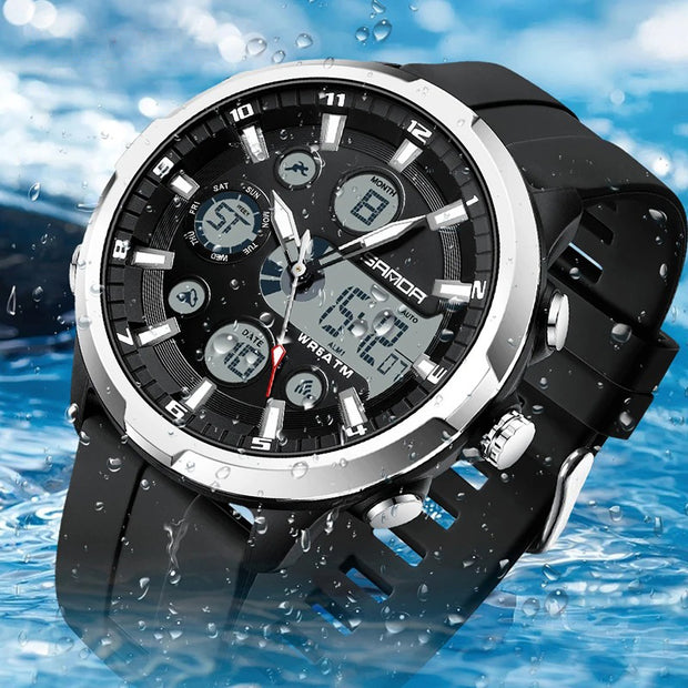 Digital Durability: Dual Display Sports Watch Jewelry & Watches