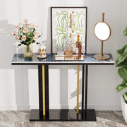 Stone Top Contemporary Console Table Easy Assembly