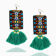 Women's long earrings with tassel earrings