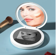 Pocket Mirror UV Mirror Sunscreen Testing Camera With Light 2X Magnification Travel Makeup 3.5in Pocket - Modiniva LLC