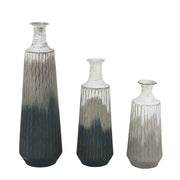 Elegant Trio: Marchmont 3-Piece Metal Vase Set - Modiniva LLC