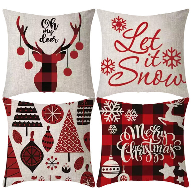 Christmas Elk Pillowcase - Modiniva LLC