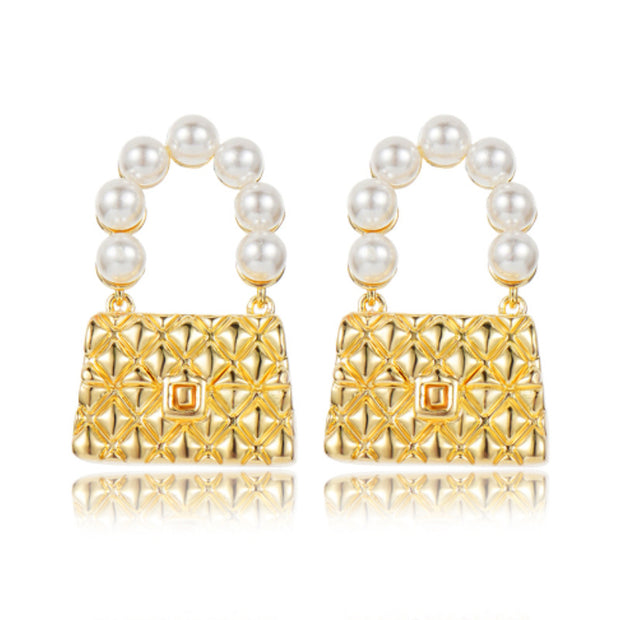 Pearl bag electroplated earrings Jewelry & Watches