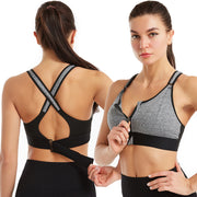 Adjustable Front Zipper Yoga Bra Women's Clothing