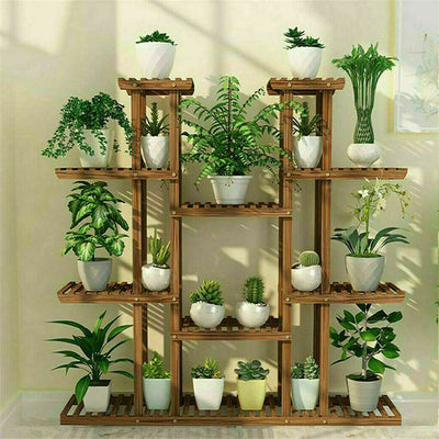 46" Wooden Tiered Plant Stand - Modiniva LLC