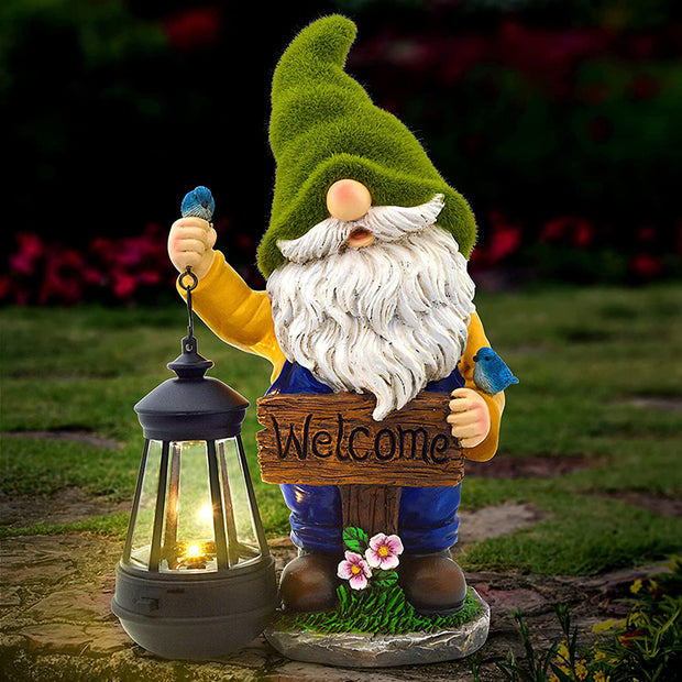 Creative Christmas Solar Garden Lights Landscape lights ornaments Garden decoration Retro fairy resin crafts - Modiniva LLC