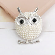 Show Your Love for Owls: The Tiny Pearl Owl Brooch Pearl Owl - Modiniva LLC