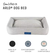 Ultimate Comfort of the Medium Arlo Plaid Bolster Dog Bed - Modiniva LLC