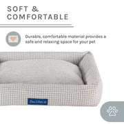 Ultimate Comfort of the Medium Arlo Plaid Bolster Dog Bed - Modiniva LLC