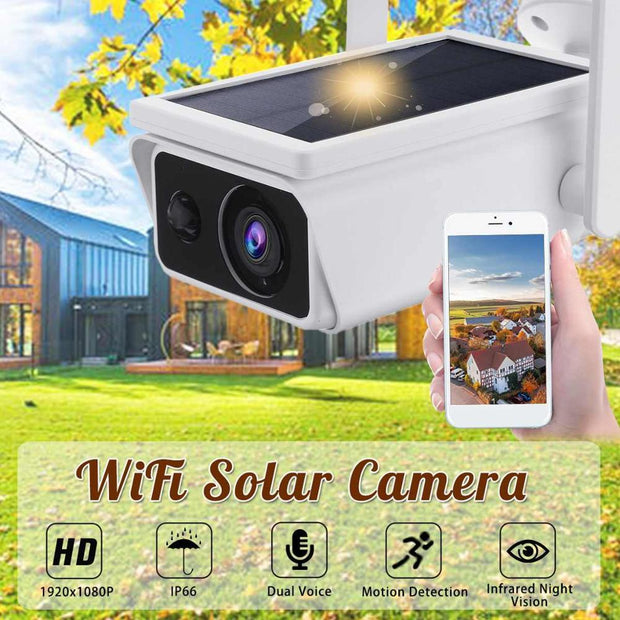 Waterproof Solar Camera 1080P