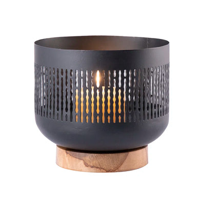 Ember's Embrace: 7" Cozy Wood Tabletop Light - Modiniva LLC