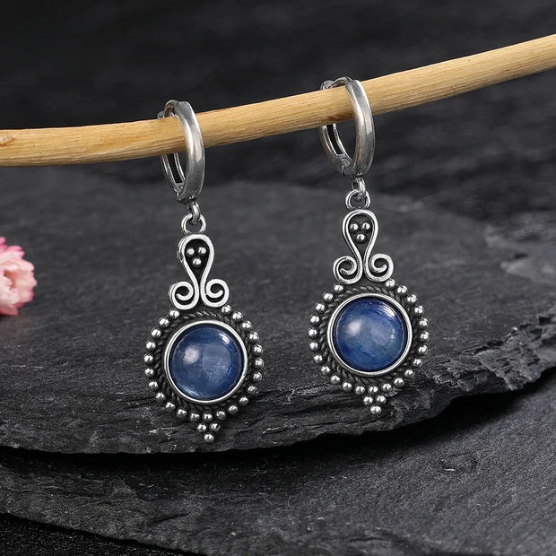 Elegant Kyanite 925 Sterling Silver Drop Earrings - Modiniva LLC