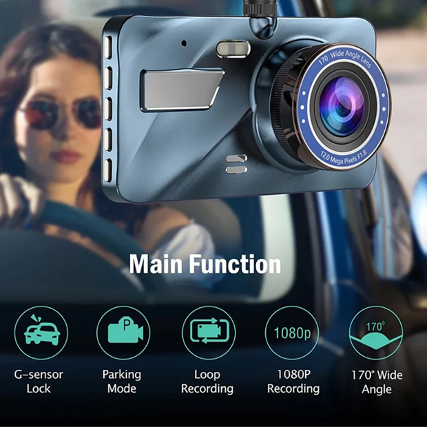 Drive with Confidence: 1080P Dual Lens, Night Vision - Modiniva LLC