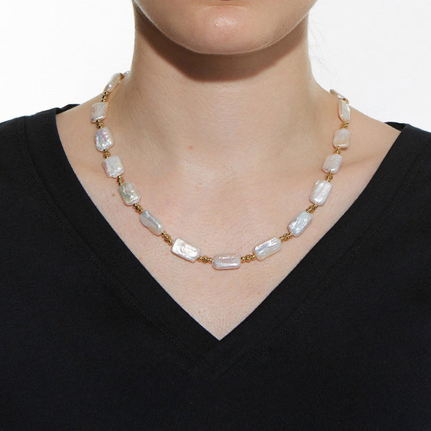 Natural Baroque Pearl Collar Chain Jewelry