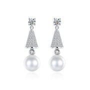 Chic Pearl Earrings with AAA Zircon Stones - Modiniva LLC