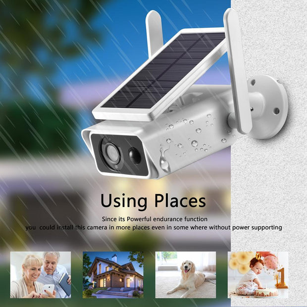 Waterproof Solar Camera 1080P