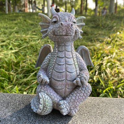 Meditating Dragon: Garden Zen Decoration - Modiniva LLC