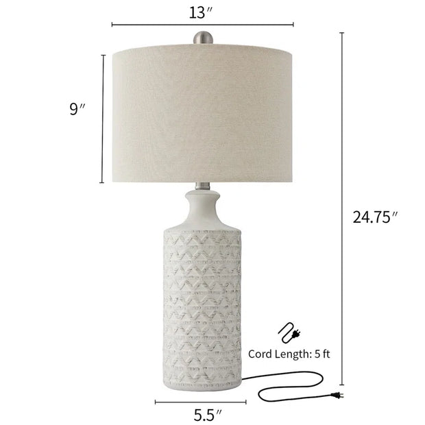 Amarchand 24.75"Modern Ceramic Lamp (Bulb Not Included) - Modiniva LLC