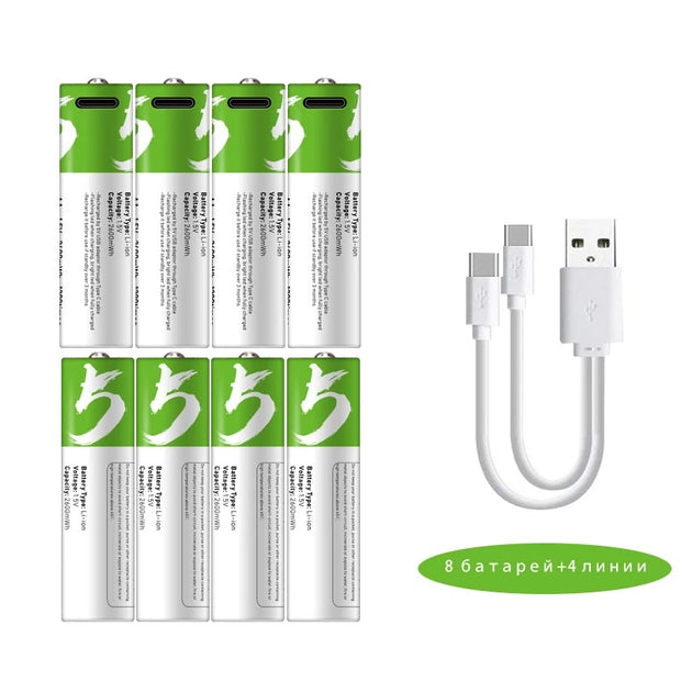 Rechargeable AA 1.5V USB Lithium Battery Consumer Electronics