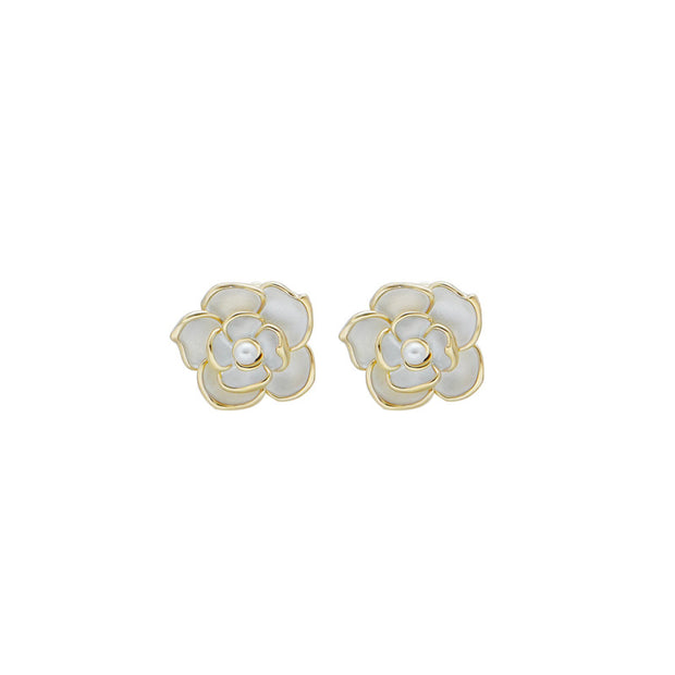 Sweet Elegance Cool Rose Pearl Earrings - Modiniva LLC