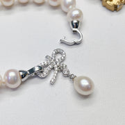 Zircon Pearl Bow Bracelet - Modiniva LLC