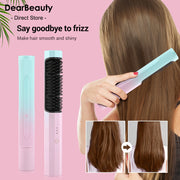 Straightening Comb Rechargeable Hair Wireless Straightener Curler Curling Straighten Dual-purpose Travel Portable USB Charging - Modiniva LLC