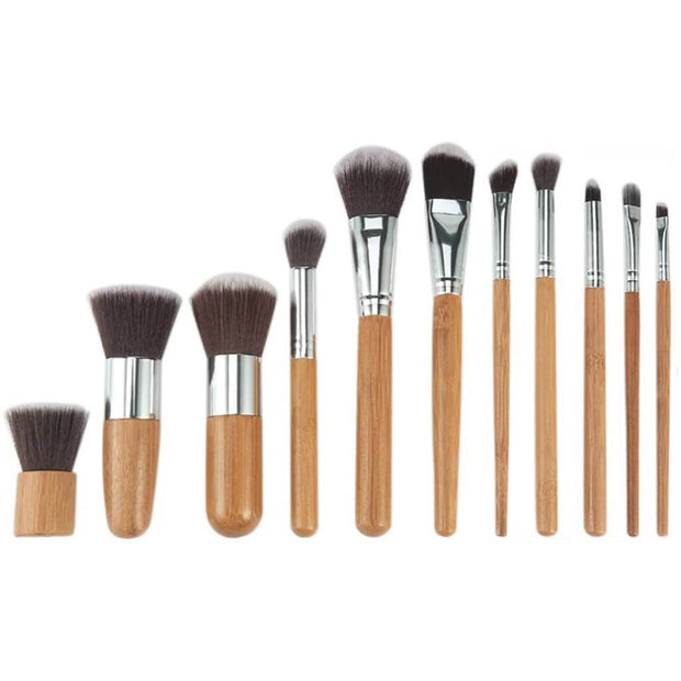 Bamboo Handle Makeup Brush Set - Modiniva LLC