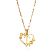 Stainless Steel Heart Pendant Necklace - Modiniva LLC