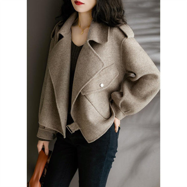 Woolen Suit Women's British Style Autumn And Winter Small Loose-fitting Short Coat