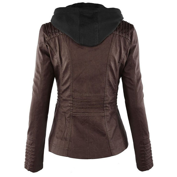 Fashion Detachable Hooded Jacket With Pockets