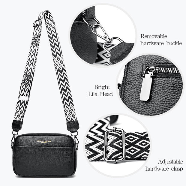 Rhombus Embroidered Wide Strap Bag Bags & Shoes