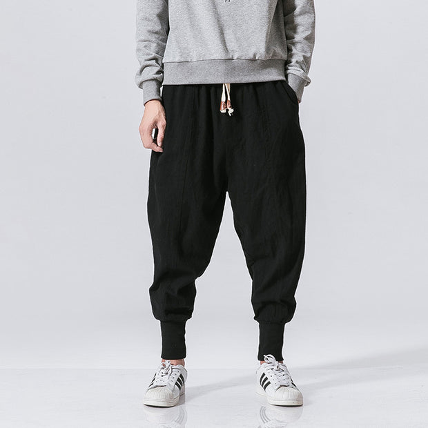 Cotton And Linen Feet Jarem Pants Hip Hop Pants For Man - Modiniva LLC