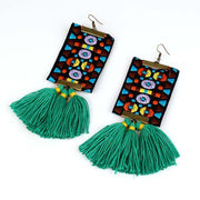 Women's long earrings with tassel earrings