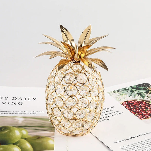 Creative Crystal Apple Ornaments Bling Rhinestone Pineapple - Modiniva LLC