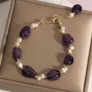 Purple Shaped Crystal Bracelet For Women