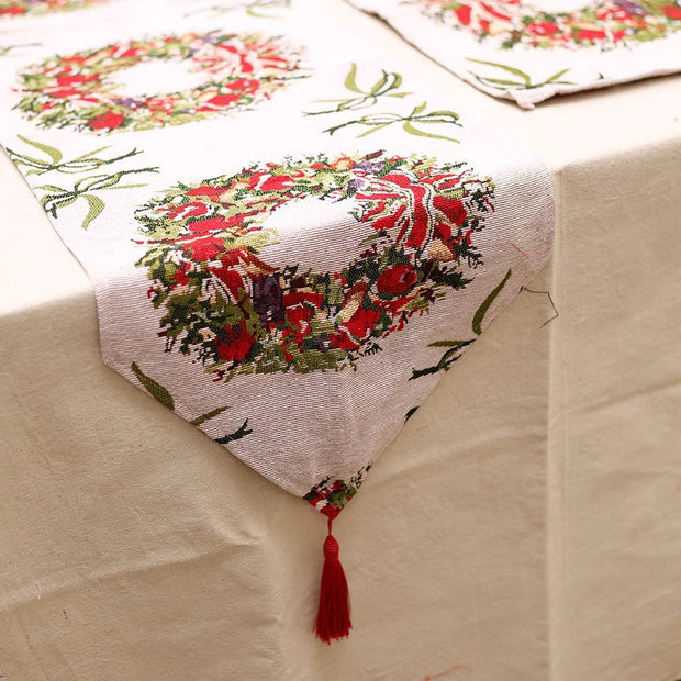 Christmas Elk Snowman Table Runner - Modiniva LLC