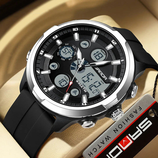 Digital Durability: Dual Display Sports Watch Jewelry & Watches