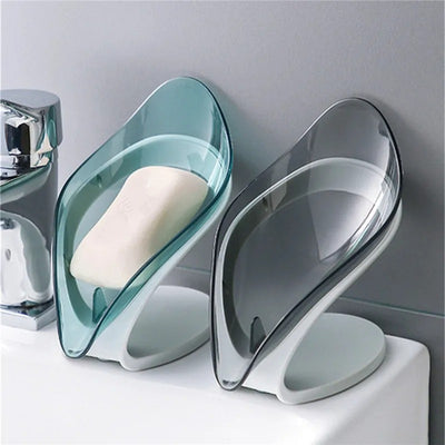 Leaf-Shaped Suction Soap Dish with Drain Home, Pets, Appliance