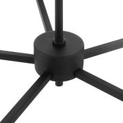 Helen wood Chandelier: Matte Black with Clear Seeded