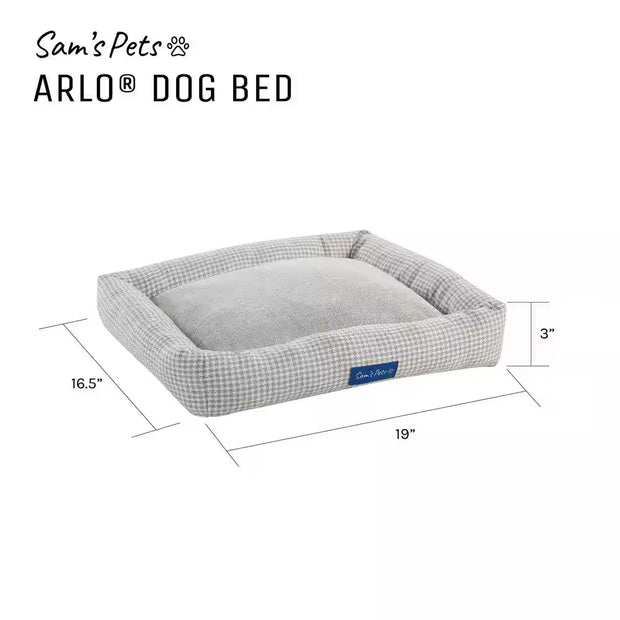 Ultimate Comfort of the Medium Arlo Plaid Bolster Dog Bed - Modiniva LLC