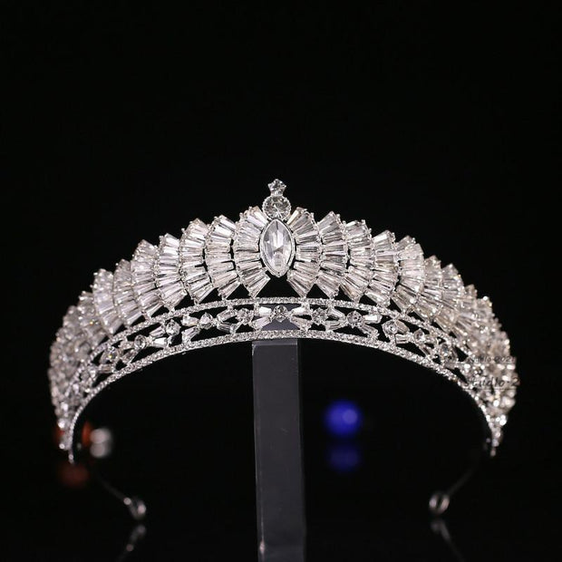 Celestia Rhinestone Wedding Crown