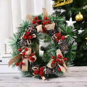 Christmas wreath American 30CM decorative door hanging new pendant rattan wreath 40CM garden layout - Modiniva LLC