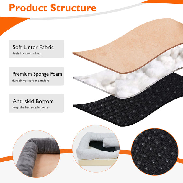 Waterproof Extra Large Orthopedic Bed Sponge Foam Dog Bed