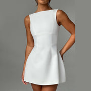 Sexy Slim-fitting Backless Dress Summer Sleeveless Short Dresses - Modiniva LLC